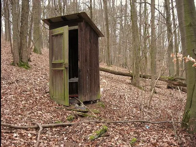 outhouse used for composting